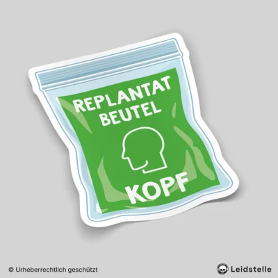 "Replantatbeutel Kopf" - Sticker