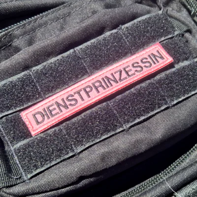 "Dienstprinzessin" - Klettstreifen